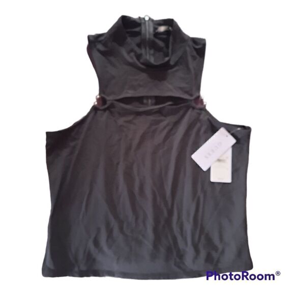 Guess Cutout Mockneck Sleeveless Top - Picture 1 of 5